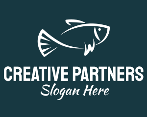 Carp Fishing Sketch logo design