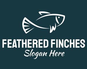 Carp Fishing Sketch logo design