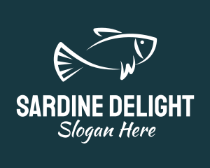Sardine - Carp Fishing Sketch logo design