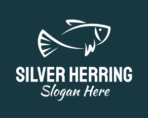 Herring - Carp Fishing Sketch logo design