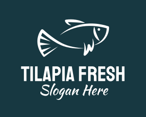 Tilapia - Carp Fishing Sketch logo design