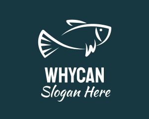 Seafood - Carp Fishing Sketch logo design