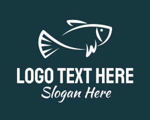 Fishing - Carp Fishing Sketch logo design