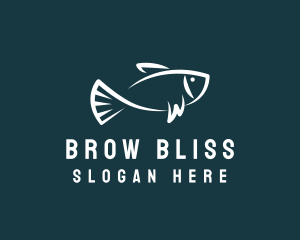 Carp Fishing Sketch logo design