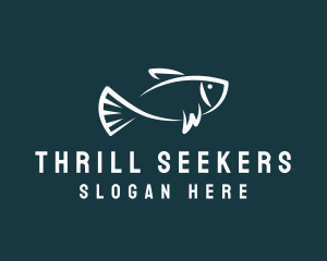 Carp Fishing Sketch logo design