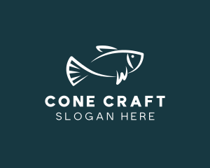 Carp Fishing Sketch logo design