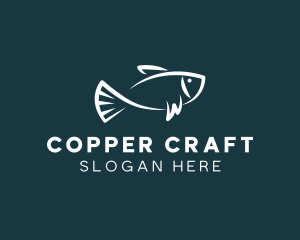 Carp Fishing Sketch logo design