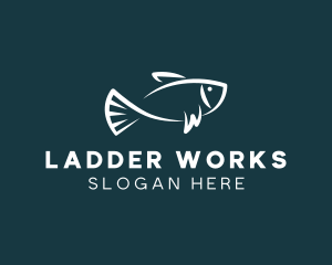 Carp Fishing Sketch logo design