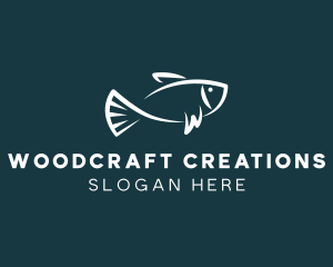 Carp Fishing Sketch logo design