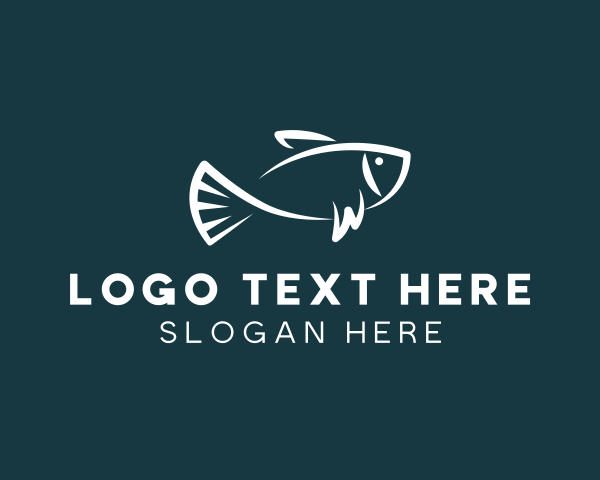 Herring - Carp Fishing Sketch logo design