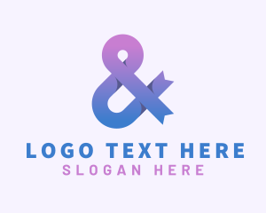 Lettering - Gradient Luxe Ampersand logo design