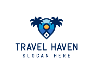 Destination - Tropical Destination Vacation logo design