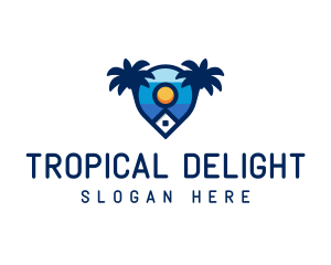 Tropical Destination Vacation logo design