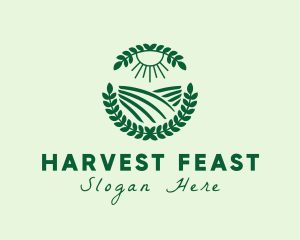 Countryside Farm Wreath logo design