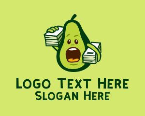 Studying - Avocado Student Mascot logo design