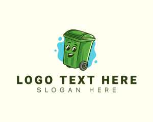 Disinfect - Garbage Trash Bin logo design