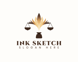 Legal Quill Ink logo design