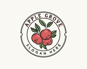 Organic Apple Fruit logo design