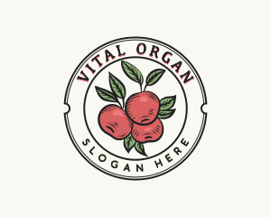 Organic Apple Fruit logo design