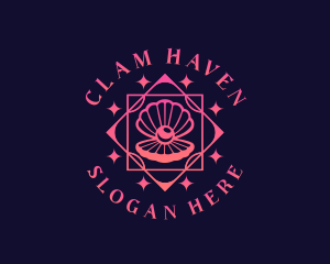 Clam - Sea Shell Pearl logo design