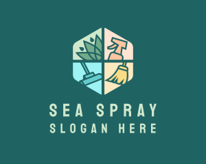 Cleaning Service Tools logo design