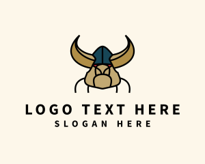 Horns - Angry Wild Viking logo design