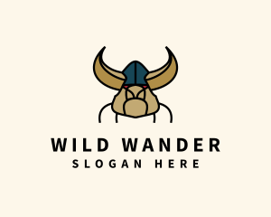 Angry Wild Viking logo design