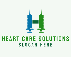 Vaccination Medical Letter H logo design