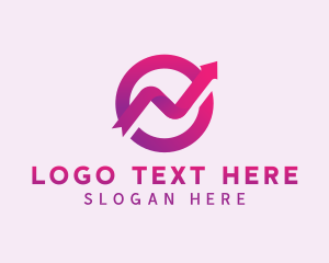 Delivery - Logistics Arrow Ribbon logo design