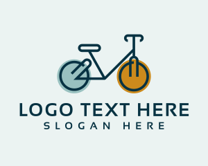 Fitness Equipment - Bicycle Cycling Wheels logo design