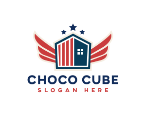 American House Patriotic Logo