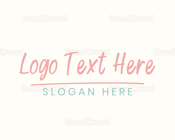 Cute Pastel Retro Logo