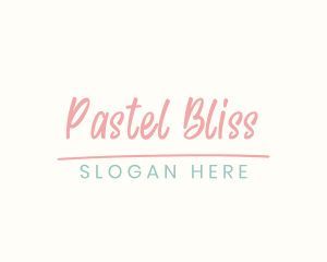 Pastel - Cute Pastel Retro logo design