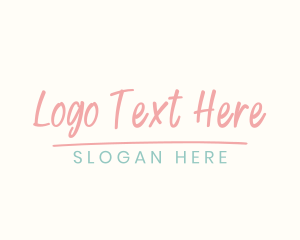 Cute Pastel Retro Logo