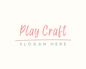 Pastel Childish Handwriting logo design