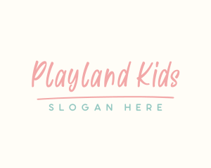 Pastel Childish Handwriting logo design