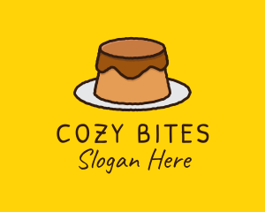 Comfort Food - Cartoon Pudding Cake logo design