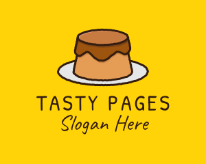 Cartoon Pudding Cake logo design