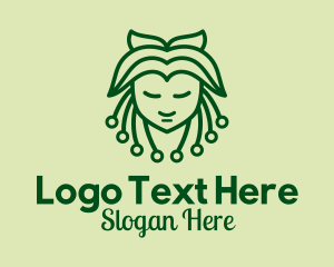 Green Nature Lady  Logo