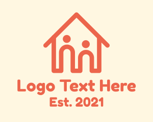 Family Planning - Orange Family House logo design