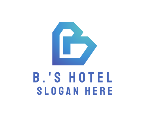 Modern Geometric Letter B logo design
