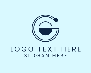 Formal - Blue Digital Letter G logo design