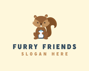 Furry - Clipboard Furry Squirrel logo design