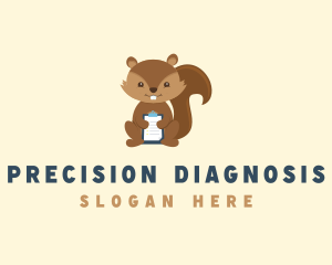 Diagnosis - Clipboard Furry Squirrel logo design