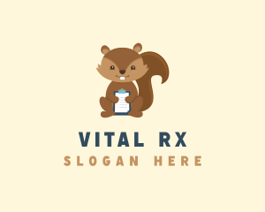 Prescription - Clipboard Furry Squirrel logo design