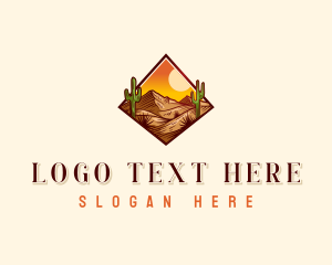 National Parks - Mountain Desert Dunes logo design