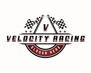 Racing Flag Automotive logo design