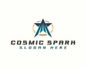 Meteor - Cosmic Star Galaxy logo design