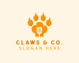 Claws - Paw Chef Spatula logo design