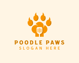 Paw Chef Spatula logo design